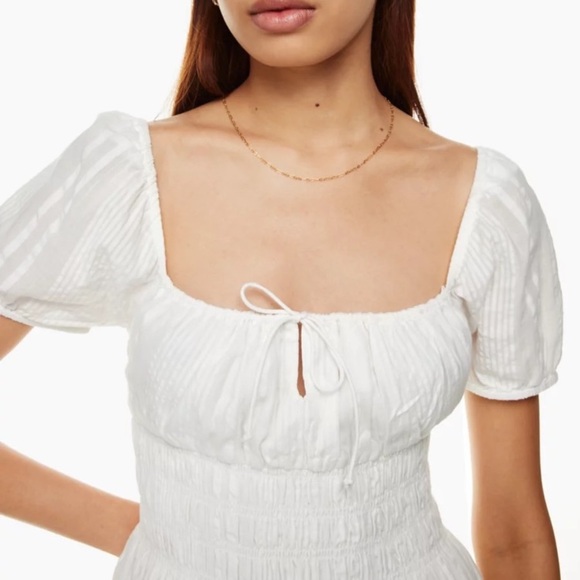 Aritzia Sunday Best Kay Cotton Dress White S - Picture 3 of 3